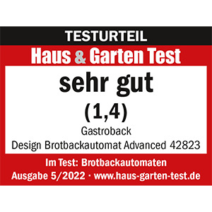 Automatic Bread Maker Test sehr-gut GASTROBACK® Design Automatic Bread Maker Advanced Haus und Garten Test Automatic Bread Maker Test sehr-gut GASTROBACK® Design Automatic Bread Maker Advanced Haus und Garten Test